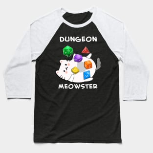 Dungeon Meowster | Dungeon Master Cat Baseball T-Shirt